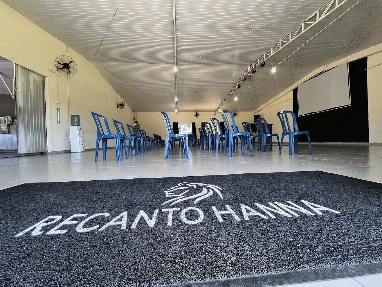 Auditório do Recanto Hanna para apresentações e treinamentos